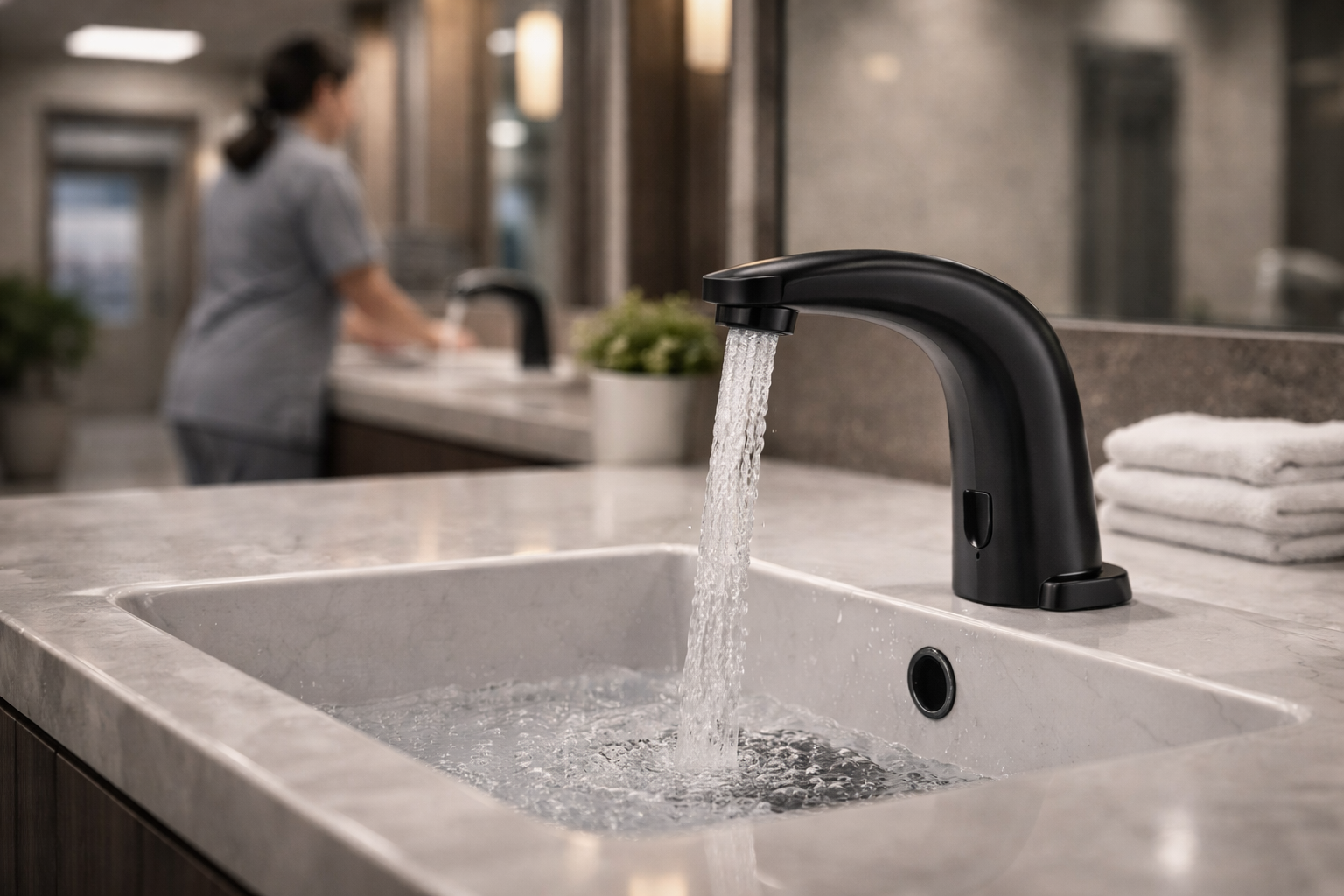 Fontana touchless faucets in commercial and institutional settings